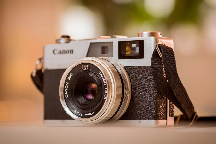 Basit bir Canon dijital fotoğraf makinesi