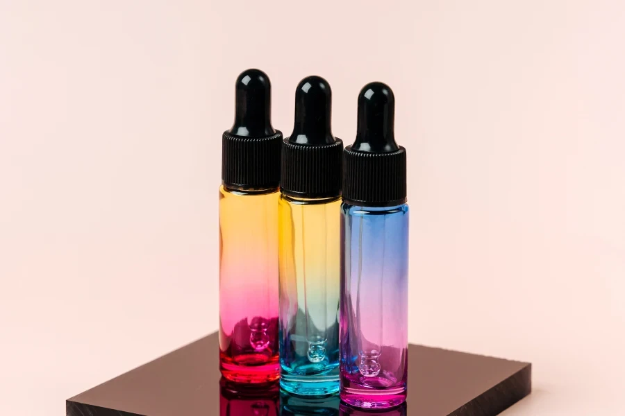 abstract glass bottles