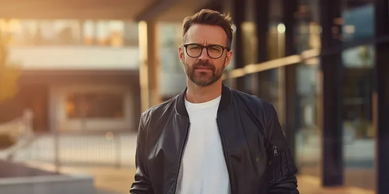 A black bomber jacket with the zipper closed