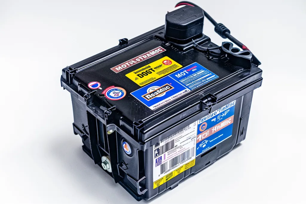 Product photography of the car battery