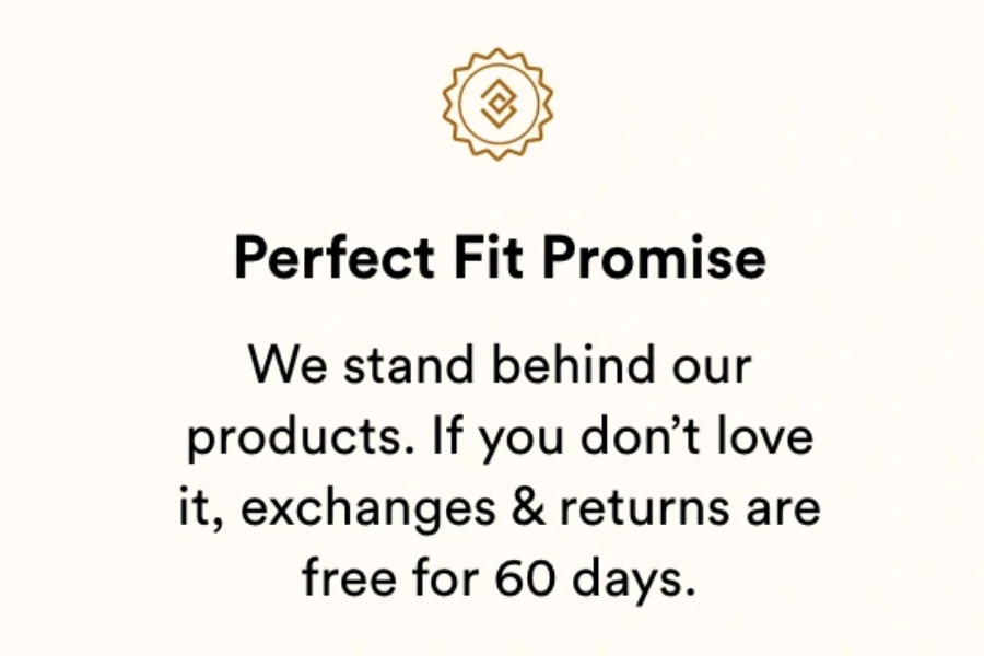 An image of Thirdlove’s product guarantee