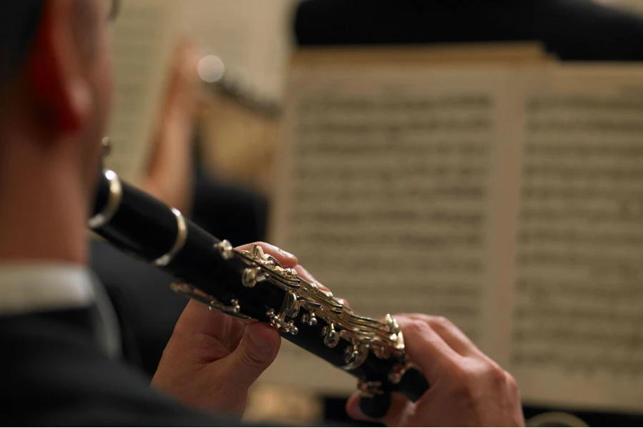 close-up of the clarinet