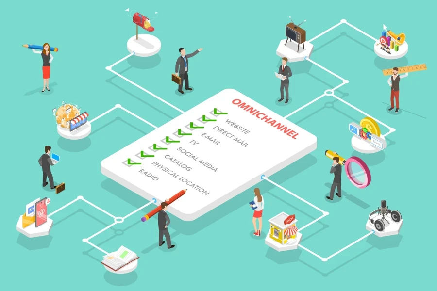 Conceptual illustration of omnichannel