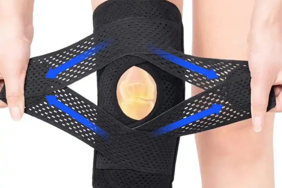 FSPG knee compression brace for a meniscus tear