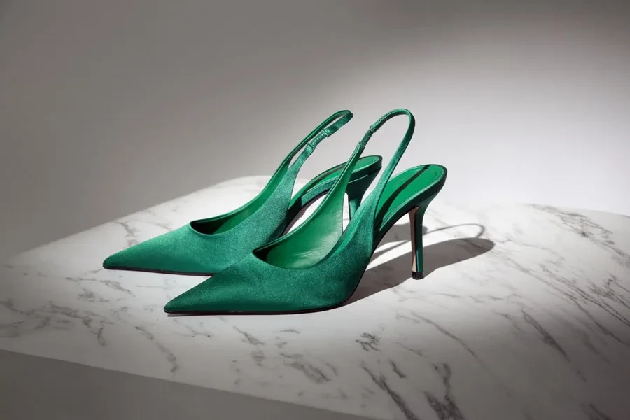 green slingback