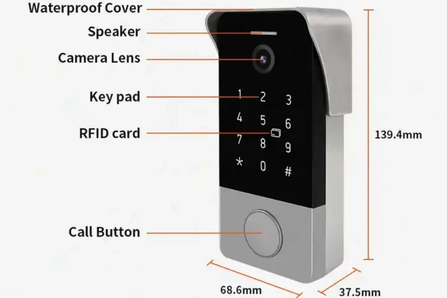 Sistema de campainha inteligente de segurança residencial com suporte para IOS