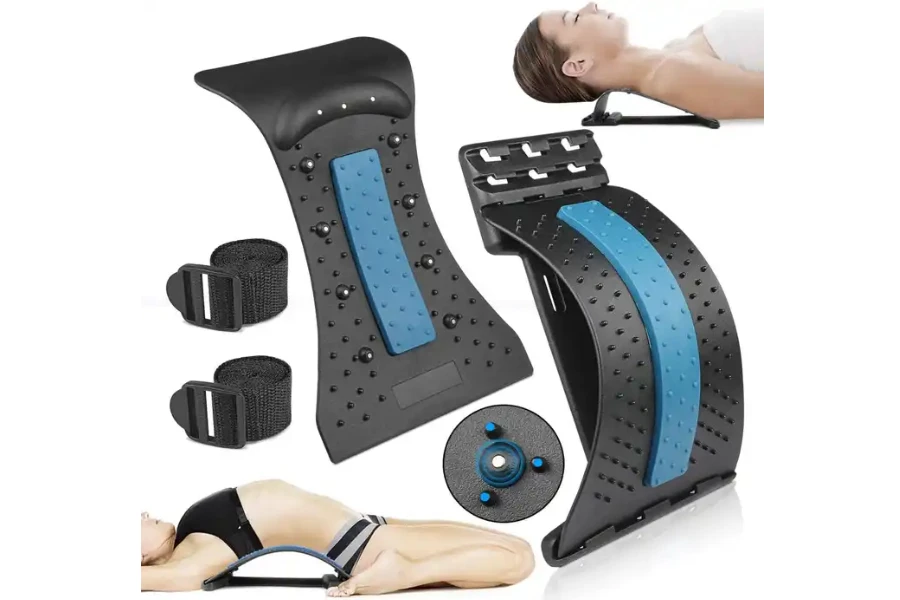 Home waist and back massager and stretcher
