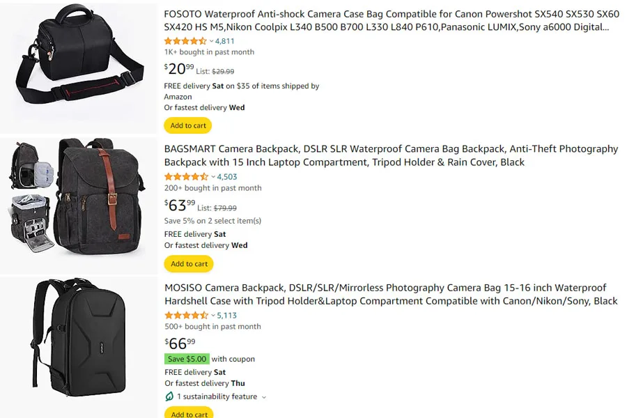 hottest selling camera bag