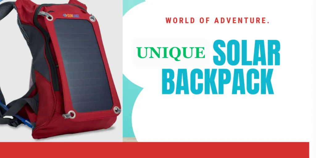 hydration solar backpack with detachable panel