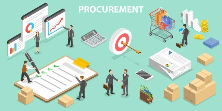 3D Isometric Flat Vector Conceptual Illustration of Procurement