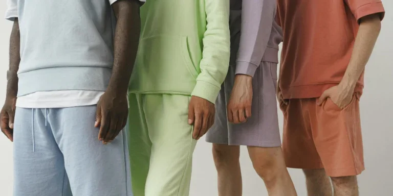Models Wearing Sweatshirts and Shorts in Variety of Colours
