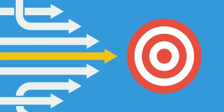 many arrows moving to one goal, teamwork or leadership vector