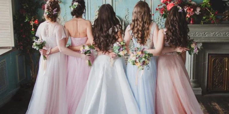 Bride and bridesmaids