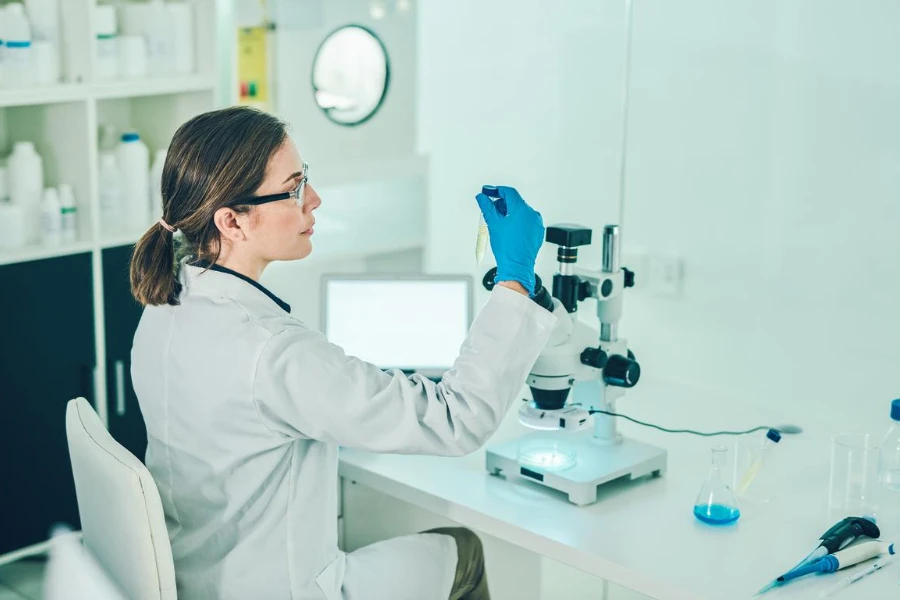 Shot of a scientist conducting research in a laboratory