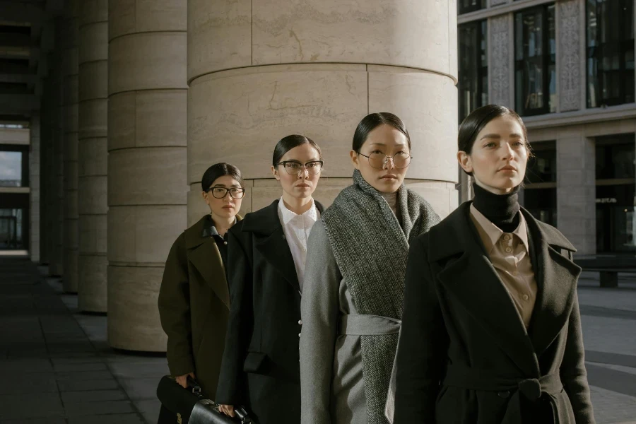 Women Standing on the Street