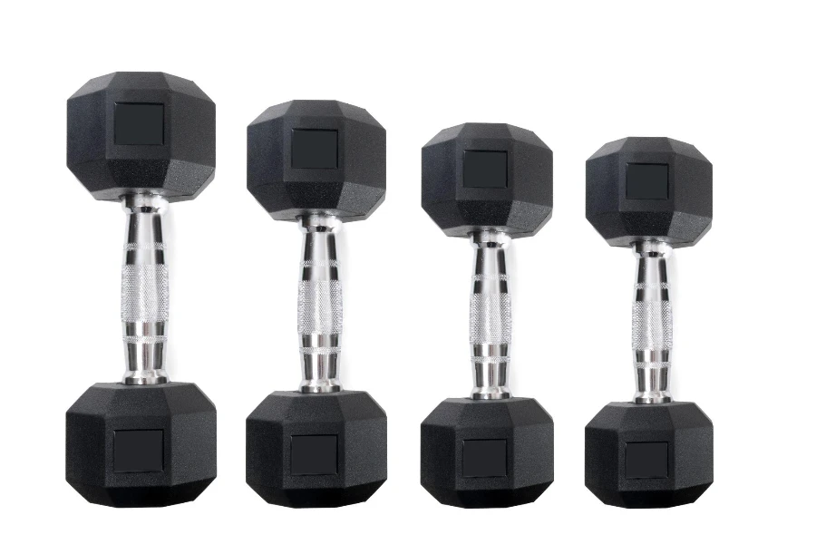 dumbbell weights isolated on a white background fitness concept