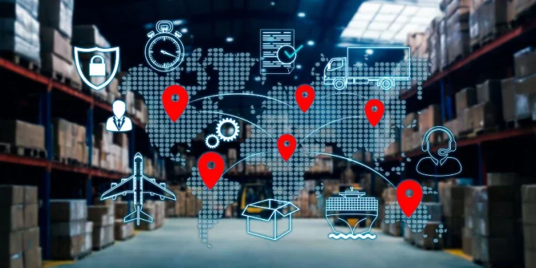 Concept Growth of transport and logistics.