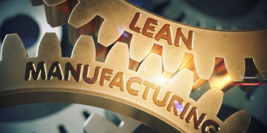 Lean Manufacturing - Illustration with Lens Flare.