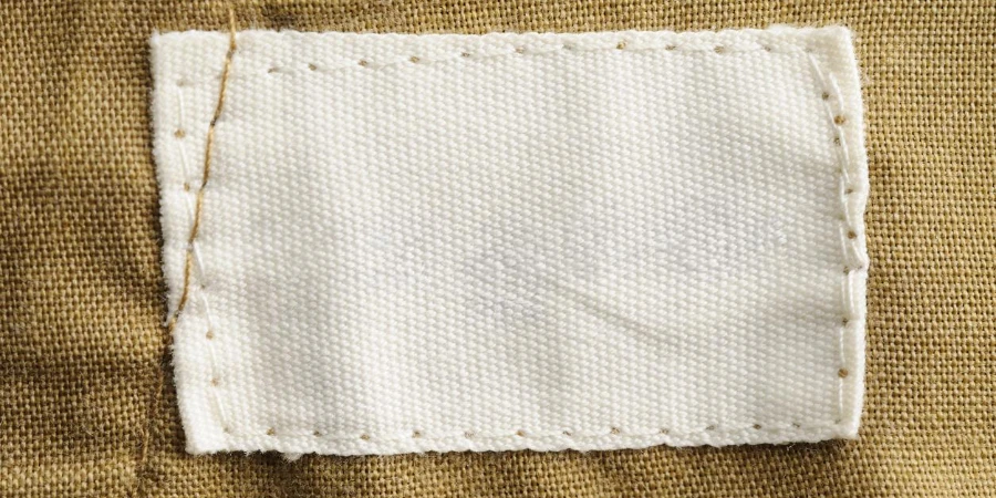 Close-up of a blank white patch