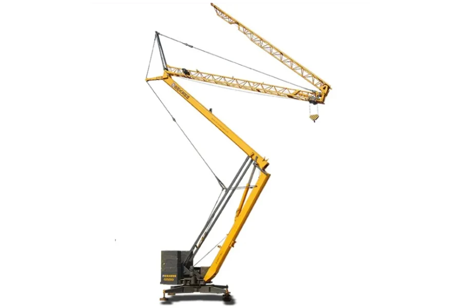 JFYT 1720-10 self-erecting crane shown as it extends