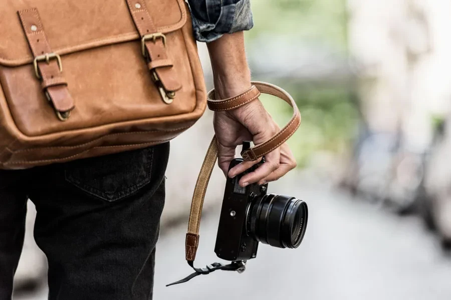 leather camera bag