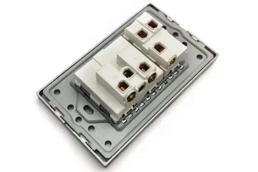 Light German wall switch socket