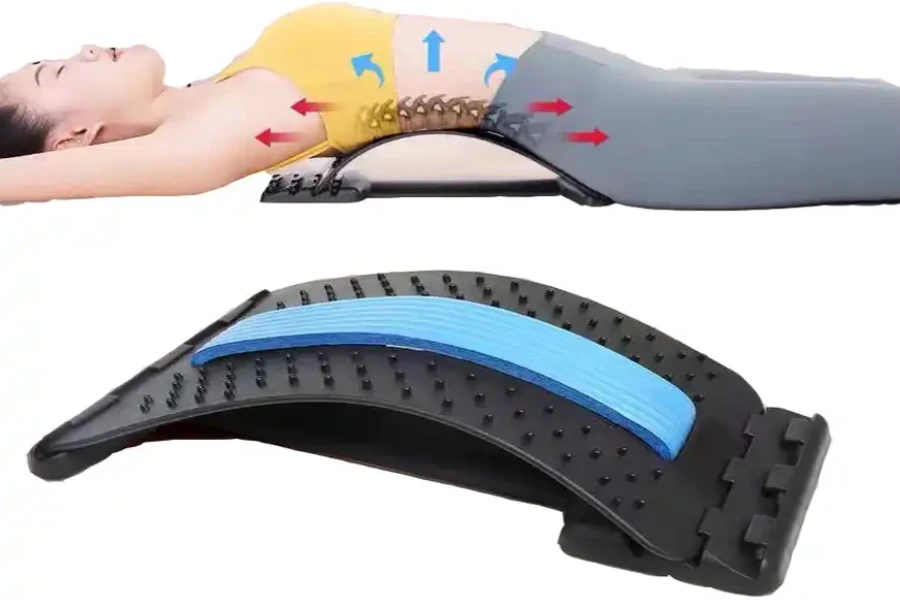 Lumbar back stretcher for spine pain relief