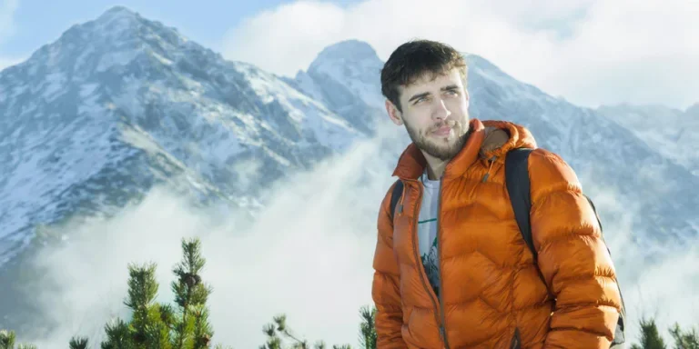 man in down jacket