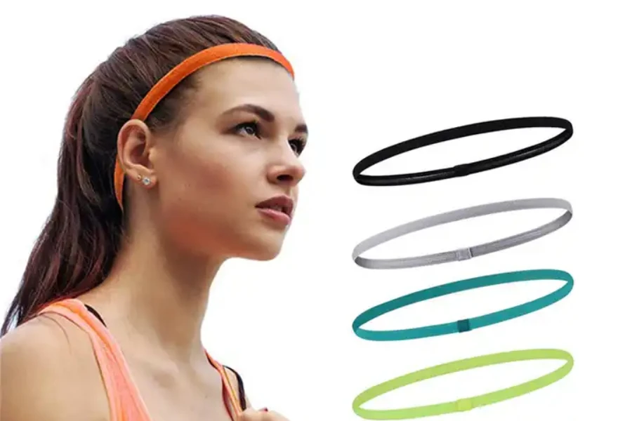 Non-slip sports headbands for women