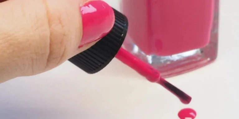 pink nail polish bottle