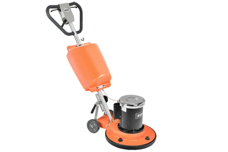 Planetary grinder for concrete with additional polishing function