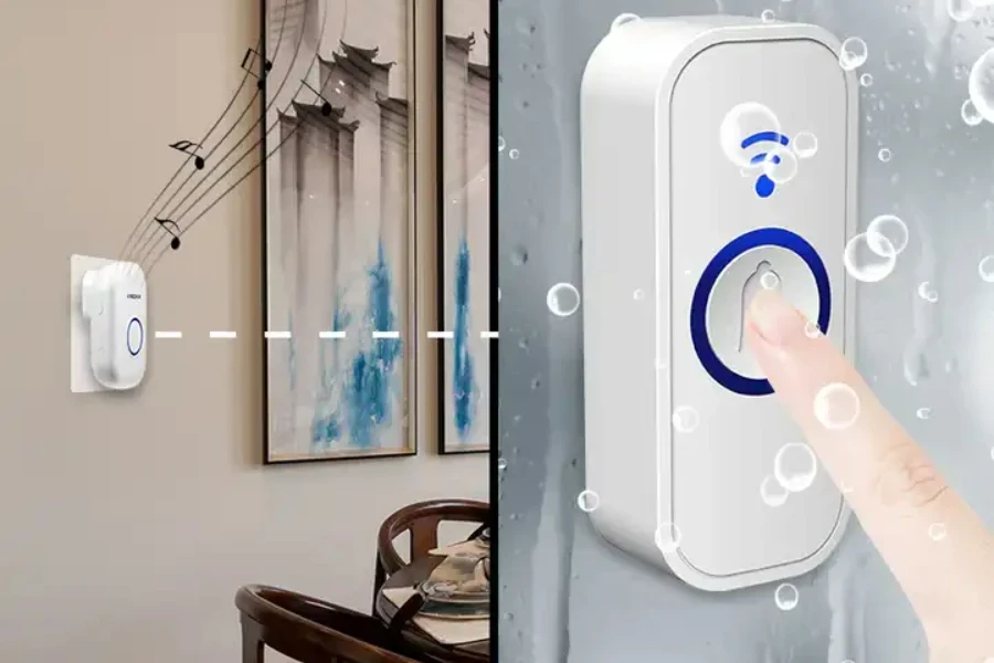 Plug 58 ringtones battery outdoor wireless doorbell