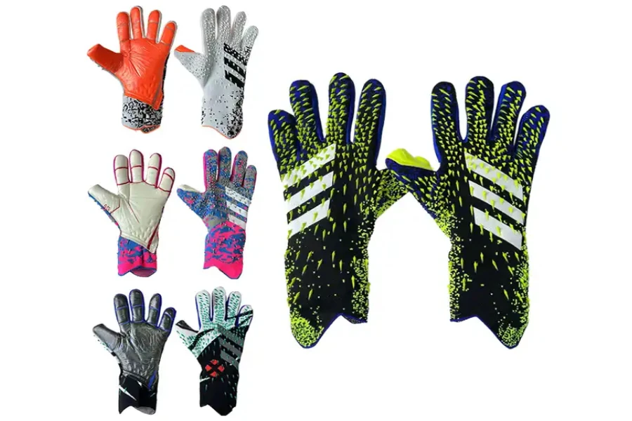 Professional latex soccer goalkeeper gloves