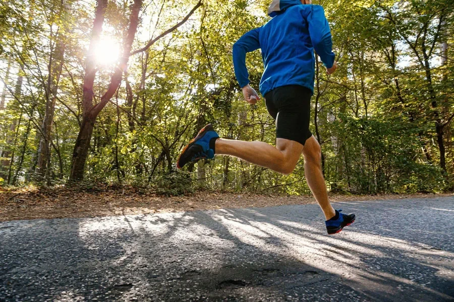 running road in park