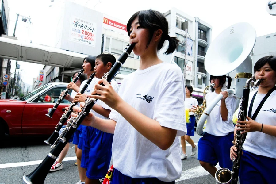 students on the street