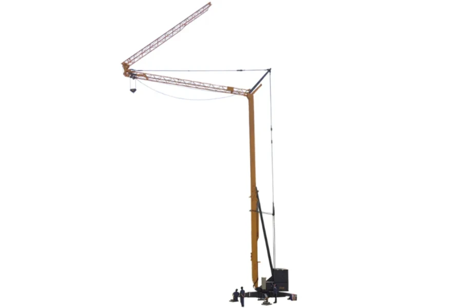 Mobile crane yang dapat berdiri sendiri seberat 10 ton TCK1 dengan boom yang diperpanjang sebagian