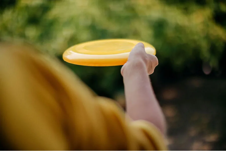 the grip of the frisbee