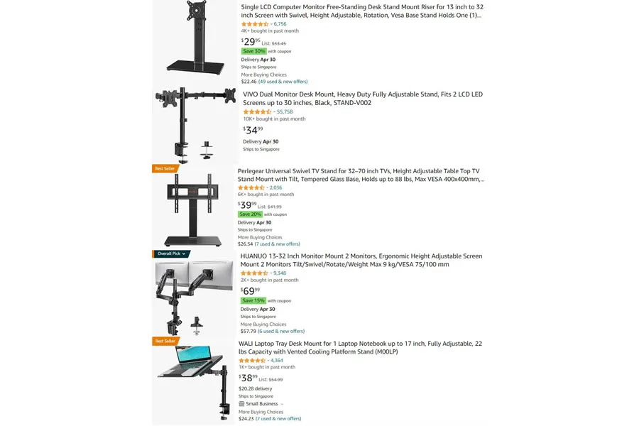 top-selling mounts & stands
