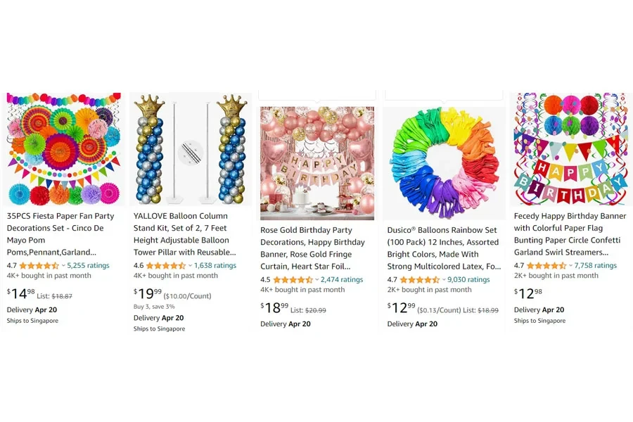 top-selling party decoration sets