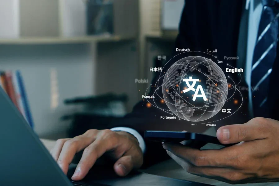 dispositivo de traducción en los negocios