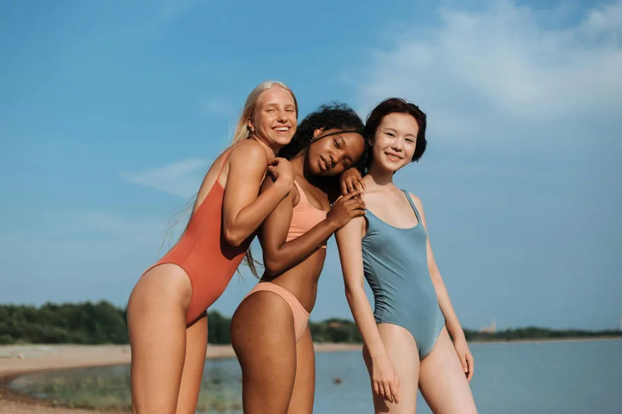 women in different swimwear