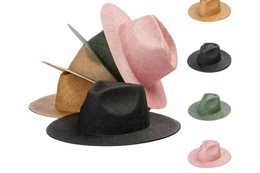 2024 OEM Wholesale Custom Unisex Sun Panama Wide Brim Straw Hats