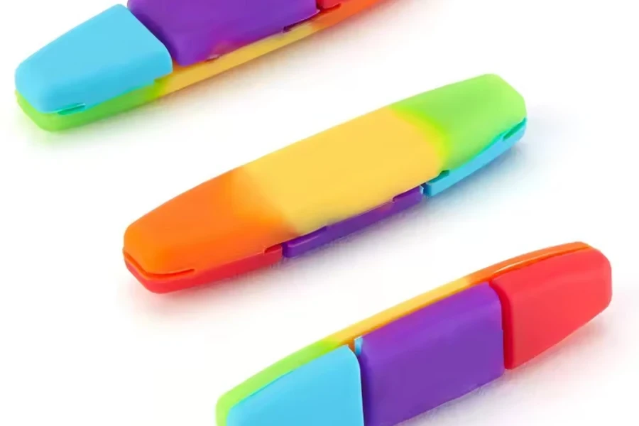 3 worm dampeners in multi-color design with no logo