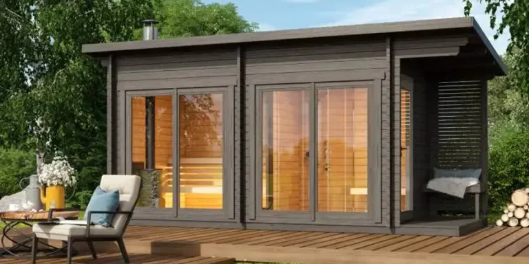 3–4 person traditional Canadian hemlock sauna