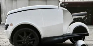 A White Electric Tricycle