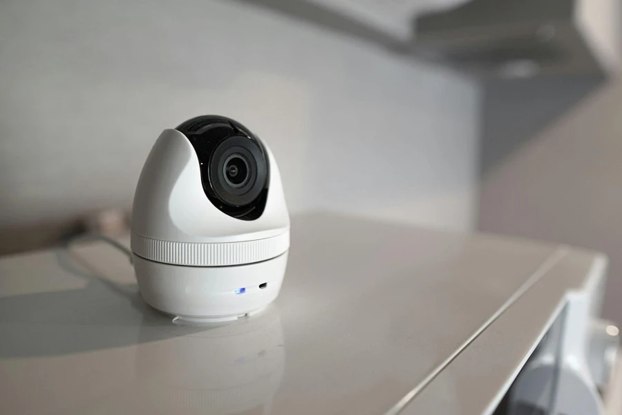 A White Webcam on a White Surface