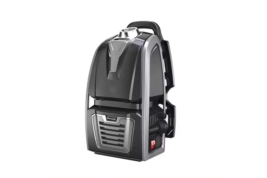 A commercial backpack vacuum cleaner