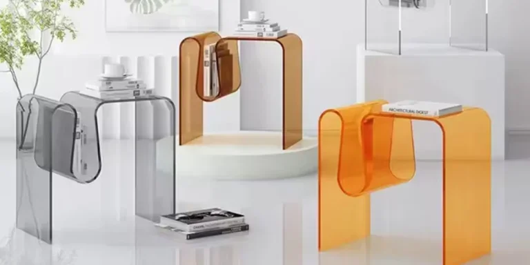 Acrylic Nordic-style living room side tables