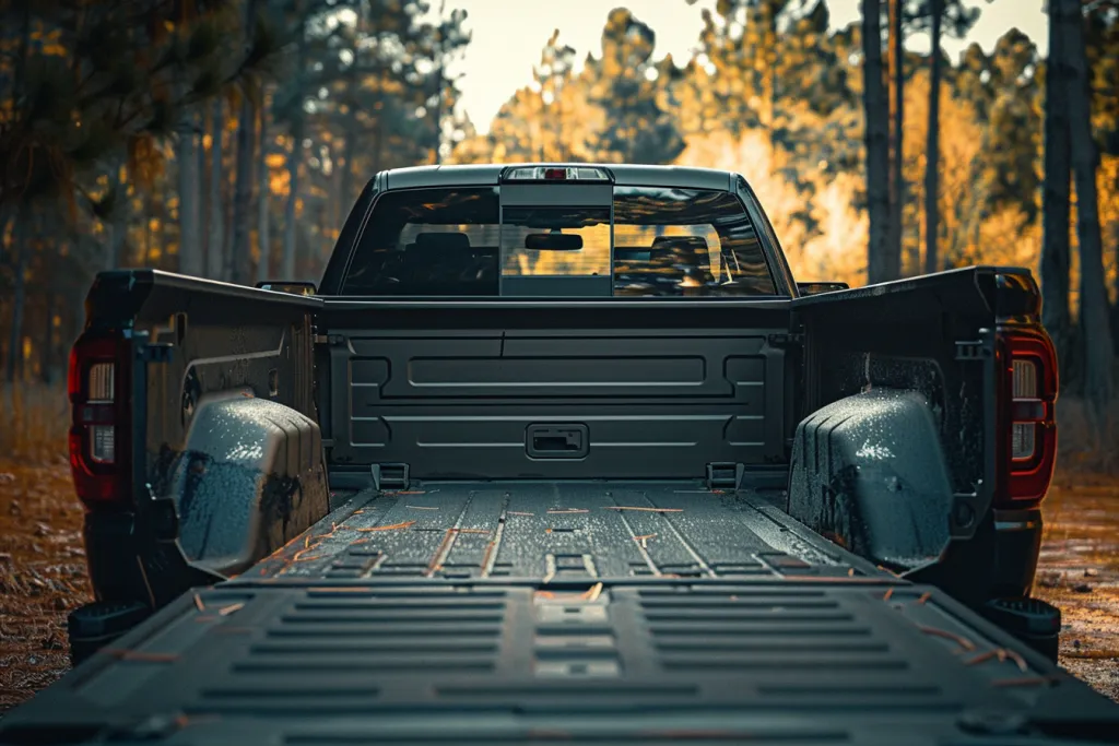 An open truck bed