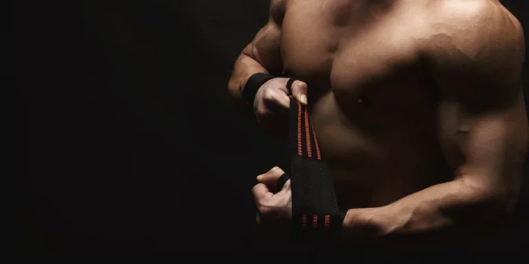 Athlete wrapping hands
